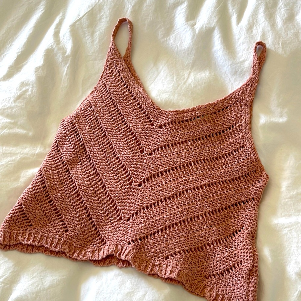 Cute crochet, thin strap tank
